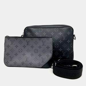 Louis Vuitton Grey Canvas and Leather Eclipse Trio Messenger bag