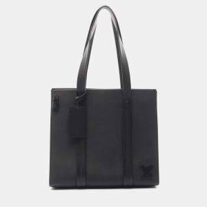 Louis Vuitton Take Off Tote Bag Leather Aerogram Black