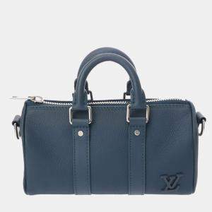 Louis Vuitton Aerogram Keepall Xs Blue Taurillon Leather Handbag