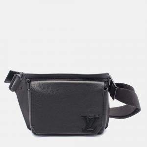Louis Vuitton Bumbag Nv Aerogram Noir Waist Bag Body Grain Leather Black