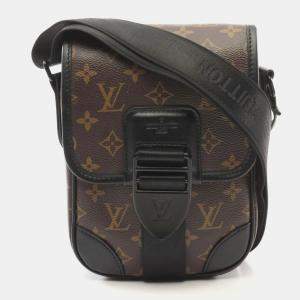 Louis Vuitton Archie  Coated Canvas Leather Brown Black Monogram Shoulder Bag