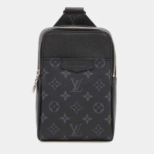 Louis Vuitton Outdoor Sling Bag Noir Monogram Eclipse Taiga Leather
