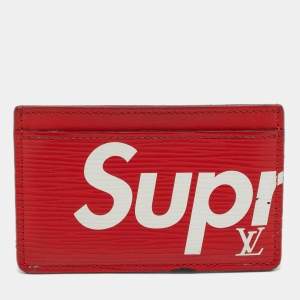 Louis Vuitton x Supreme Piment Epi Leather Porte Cartes Simple Card Holder 