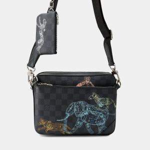 Louis Vuitton Trio Messenger Animal Noir Damier Graphite Crossbody Bag