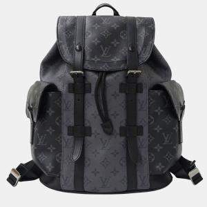 Louis Vuitton Monogram Eclipse Reverse Backpack Christopher Pm Black Grey