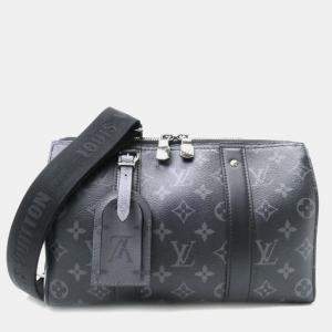 Pre Owned Louis Vuitton City Keepall Monogram Eclipse Coated Canvas Shoulder Bag