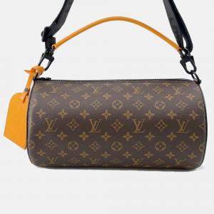 Louis Vuitton Soft Polochon Brown Monogram Macassar Canvas Bag