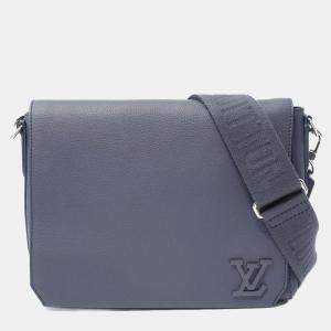 Louis Vuitton Take Off Shoulder Bag Leather Aerogram Navy