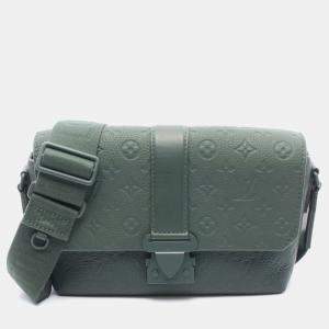 Pre Owned Louis Vuitton Cape Green Leather Shoulder Bag