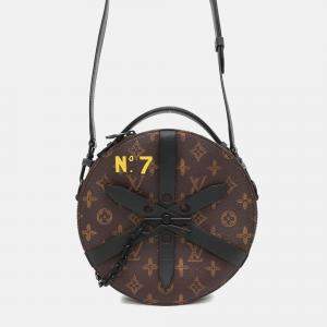 Pre Owned Louis Vuitton Wheel Box Noir Monogram