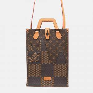 Pre Owned Louis Vuitton Mini Tote Nigocollaboration Noir Damier Ebene Canvas Giant Monogram