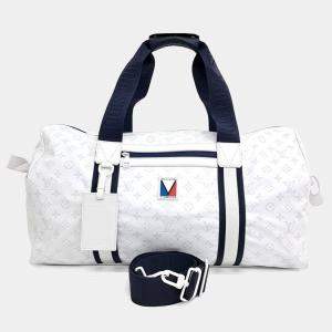 Louis Vuitton White PVC Keepall Sport bag