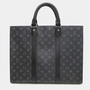 Pre Owned LOUIS VUITTON Sac Plat24H Noir Monogram Eclipse