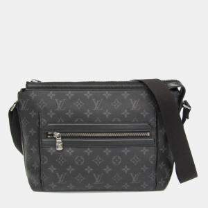 Pre Owned Louis Vuitton Monogram Eclipse Odyssey Messenger PM Messenger Bag Black