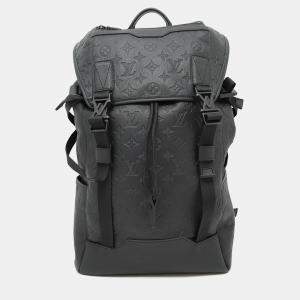 Pre Owned Louis Vuitton Good Away Black Monogram Shadow Leather Backpack