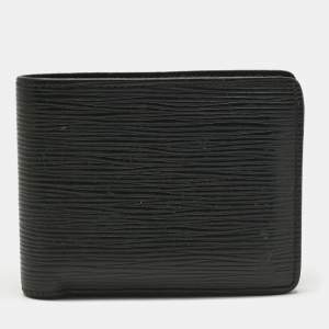 Pre Owned Louis Vuitton Black Epi Leather Slender Wallet