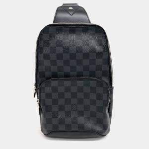 Pre Owned حقيبة لويس فيتون غرافايت أفينيو كانفاس أسود سلينغباك