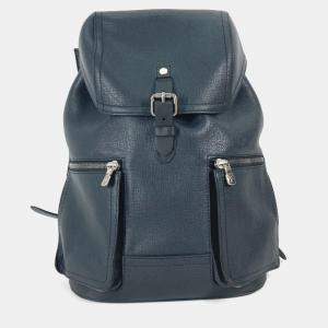 Pre Owned Louis Vuitton Utah Canyon Backpack Leather Blue Marine Navy