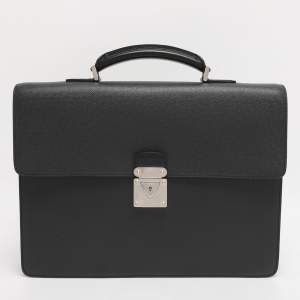 Pre Owned Louis Vuitton Grey Taiga Leather Robusto 1 Compartment Briefcase