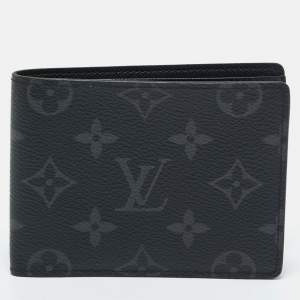 Pre Owned Louis Vuitton Monogram Eclipse Canvas Multiple Wallet