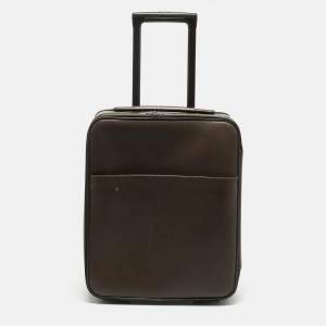 Pre Owned Louis Vuitton Brown Taiga Leather Pegase 45 Business Luggage