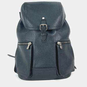 Pre Owned Louis Vuitton Utah Canyon Blue Marine Navy Leather Backpack