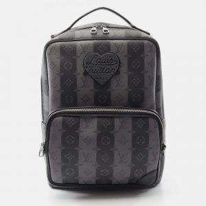 Pre Owned Louis Vuitton Nigo Modular Backpack Coated Canvas And Leather Black Gray