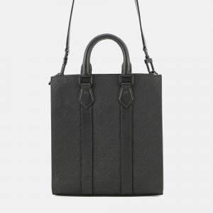 Pre Owned Louis Vuitton Sac Plat Noir Monogram Taurillon