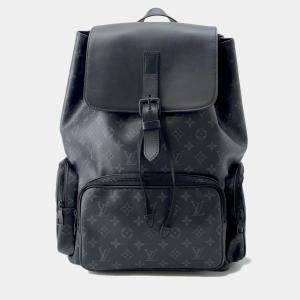 Pre Owned Louis Vuitton Backpack Monogram Eclipse Trio Black