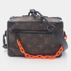 Pre Owned Louis Vuitton Mini Soft Brown Coated Canvas Leather Monogram Solar Trunk Shoulder Bag