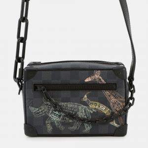 مملوكة مسبقًا Louis Vuitton Soft Trunk Mini Black Damier Graphite Canvas Crossbody Bag