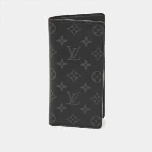 Pre Owned Louis Vuitton Monogram Eclipse Canvas Brazza Wallet