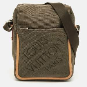Pre Owned Louis Vuitton Terre Damier Geant Canvas Citadin Messenger Bag