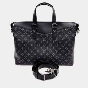 Pre Owned Louis Vuitton Black PVC Eclipse Explorer Briefcase