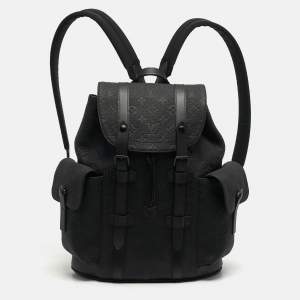 Pre Owned Louis Vuitton Christopher PM Black Empreinte Leather Backpack