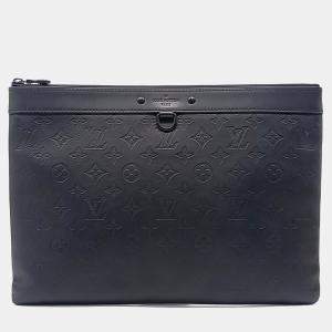 مملوكة مسبقًا Louis Vuitton Black Leather Shadow Discovery Pochette Clutch