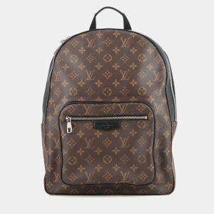 Pre Owned Louis Vuitton Josh Nv Brown/Noir Monogram Macassar Canvas