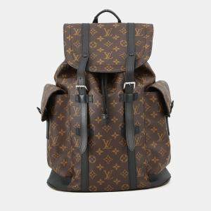 Pre Owned Louis Vuitton Christopher Noir Monogram Macassar Canvas Size Mm