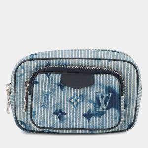 Pre Owned Louis Vuitton Outdoor Pochette Blue/Navy Watercolor Monogram
