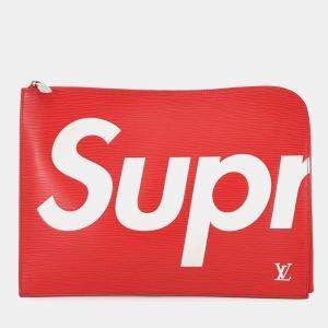 Pre Owned Louis Vuitton Pochette Jour Red/Noir Epi Leather Supreme Size Gm