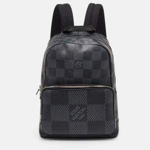 مملوكة مسبقًا Louis Vuitton Campus Black/Grey Damier Graphite Canvas and Leather Backpack