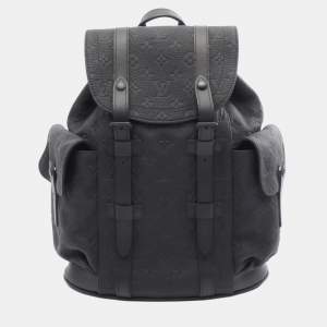 مملوكة مسبقًا حقيبة ظهر لويس فيتون كريستوفر بي إم مونوغرام توريلون جلد أسود