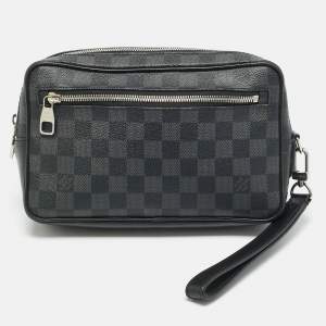 Pre Owned Louis Vuitton Damier Graphite Canvas Kasai Pochette