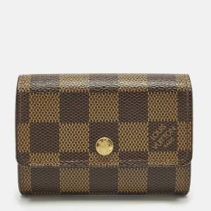 Pre Owned Louis Vuitton Damier Ebene Porte Monnaie Plat Purse