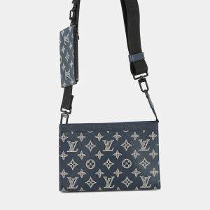 Pre Owned محفظة لويس فيتون قابلة للارتداء غاستون مونوجرام شادو كحلي