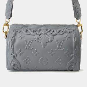 Pre Owned Louis Vuitton City Keepall Dark Shadow Gray Monogram Calf Leather