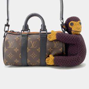 Pre Owned Louis Vuitton Lv Friend Monkey Keepall Brown Monogram Size XS