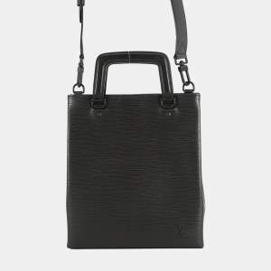 Pre Owned Louis Vuitton Sac Plat Fold Noir Epi Leather