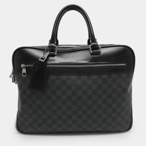 مملوكة مسبقًا حقيبة أوراق لوي فيتون دامير قرافيت قماش أوفرنايت