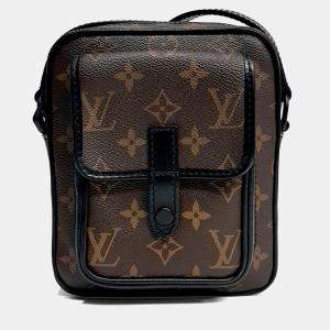 مملوكة مسبقًا محفظة لوي فيتون قابلة ل لارتداء قماش مطلي بني كريستوفر